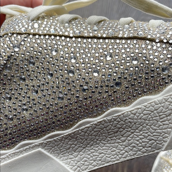 Anne Klein Gold Sparkle Sneakers - Picture 8 of 9
